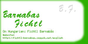 barnabas fichtl business card